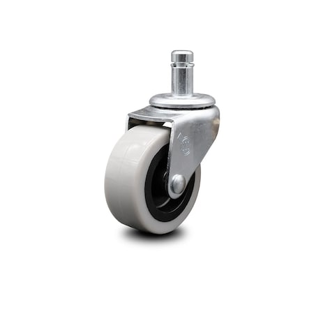 Service Caster 2 Inch Thermoplastic Rubber Wheel 7/8 Grip Ring Stem Caster SCC-GR05S210-TPRS-71678